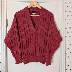 Vintage Cortina Red Knit Sweater
